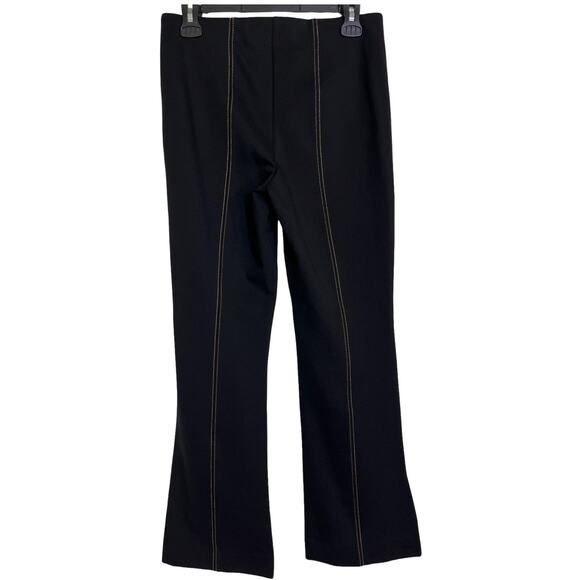 Anthropologie Essential Crop Flare Pants Black Stretch Knit Size S NWT - Picture 6 of 9